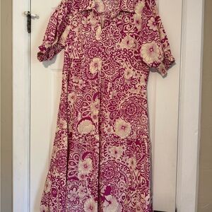 Floral Magenta Pink Dress